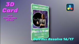 3D Card  Davinci Resolve 1617 [upl. by Asseret]