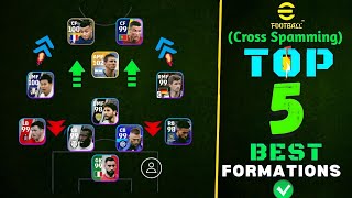 Top 5 Best Formation For Cross Spamming In eFootball 2024 Mobile  4132 still available [upl. by Ttirrej]