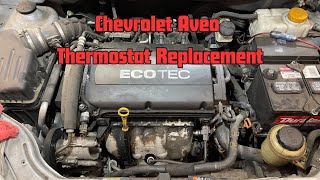 How To Replace Thermostat Chevrolet Aveo 2009  2012 16L Code P0597 [upl. by Nomolos]