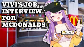 Vivis Interview for a Job at McDonalds feat Utano Pandora [upl. by Kubis]