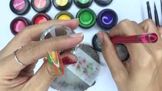 Hibiscus Nail art ลายเล็บสวยสไตล์ญิปุ่น by Pregel Thailand [upl. by Daffodil]