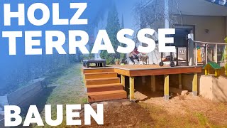 HolzTERRASSE selber bauen 😇 [upl. by Harikahs160]