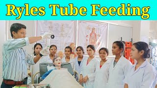 Nasogastric Tube Feeding  Ryles Tube Feeding Procedure  Clinical Demonstration  Health Sector [upl. by Zenia217]