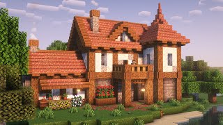 Minecraft Survival Starter House Tutorial [upl. by Donegan]