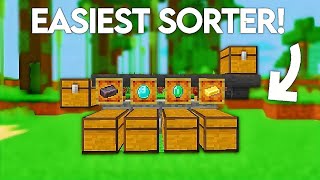 AUTOMATIC SORTING system in Minecraft Bedrock 120 — TUTORIAL [upl. by Oribel]