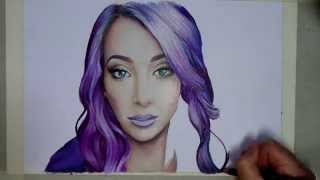 Jenna Marbles  SPEED DRAWING [upl. by Tace]