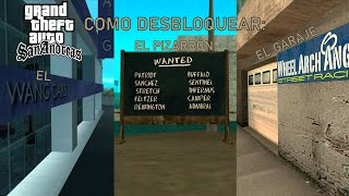 GTA San Andreas  Como desbloquear el Pizarrón de los 30 Vehículos Wang Cars y Wheel Arch Angels [upl. by Yuh]