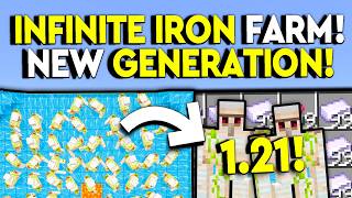 BEST INFINITE IRON FARM 121 Minecraft Bedrock  MCPEXboxPS4Nintendo SwitchWindows 10 [upl. by Jehoash]