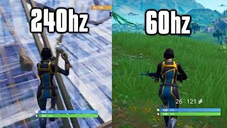 Playing Fortnite on 240Hz Is It Worth It  240Hz vs 144Hz vs 60Hz Comparison [upl. by Clarisse135]