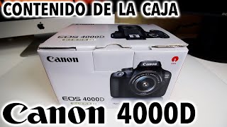 Canon 4000D  T100  Contenido de la caja [upl. by Ashti]