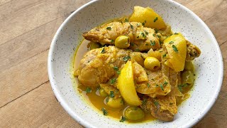 Poulet au citron confit et aux olives façon tajine [upl. by Stiruc]