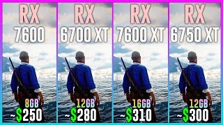 RX 7600 vs RX 6700 XT vs RX 7600 XT vs RX 6750 XT  Test in 25 Games in 2024 [upl. by Sauncho]