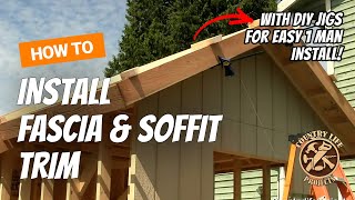 How to Build a Shed  How To Install Fascia Boards amp TampG Soffit Boards on The Shed  Video 11 of 15 [upl. by Nodyroc]