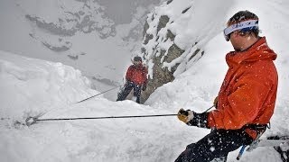 Telemark Skiing the Y Couloir on Pikes Peak Colorado [upl. by Wilona557]