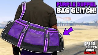 How To Get The Purple Duffel Bag Glitch In Gta 5 Online No BEFF or Transfer [upl. by Maurise173]