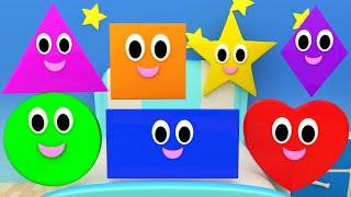 Learn Shapes  Learn English for Kids  Songs for Kids  Nursery Rhymes  Little Learners [upl. by Ahsatak953]