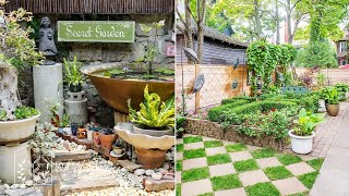 Very Small Garden Ideas On A Budget  Small Back Garden Ideas  Small Courtyard [upl. by Attenor255]