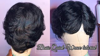 EASY REMOVABLE 27 PIECE QUICK WEAVE WIG TUTORIAL  CLOSURE QUICK WEAVE [upl. by Hoy76]