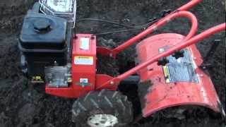 How to use a tiller or rotary hoe in the backyard [upl. by Nahc]