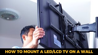 How to Mount a LED TV on a Wall Led tv installation in Wall  Led TV fitting [upl. by Neelrahs]