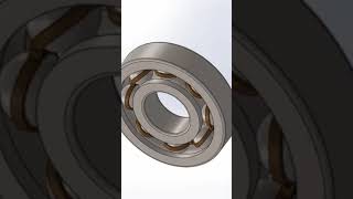 Ball Bearing Animation video in Solidworks technicaldrawing design animation ballbearing [upl. by Llertac]