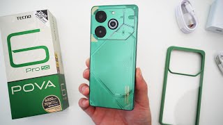 TECNO POVA 6 Pro 5G Unboxing HandsOn amp First Impressions Comet Green [upl. by Aeslehs]