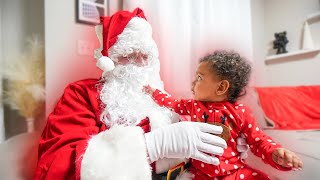 KYLAH MEETS SANTA CLAUS FOR THE FIRST TIME CUTE REACTION  VLOGMAS DAY 9 [upl. by Aikmat]