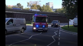 London Fire Brigade Euston FRU05reg Mk1 Atego Responding October 2021 [upl. by Ahsym177]