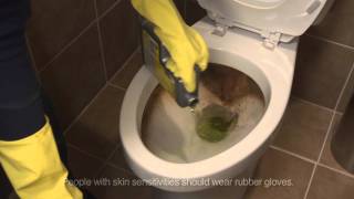 How to clean a toilet with CLR Calcium Lime amp Rust Remover amp CLR Bath amp Kitchen Cleaner [upl. by Harifaz]