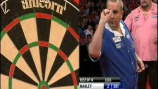 Premier League Darts 2008  Week 4  Peter Manley v Phil Taylor pt 2 [upl. by Yanal]