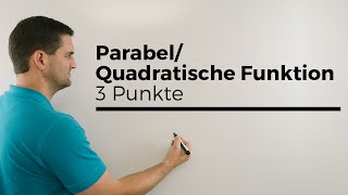 ParabelQuadratische Funktion aufstellen mit 3 Punkten LGS aufstellen  Mathe by Daniel Jung [upl. by Norwood]