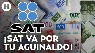 ¡Ya viene el aguinaldo 2023 Descubre cuanto te quitará el SAT de impuestos por esta prestación [upl. by Yxel]