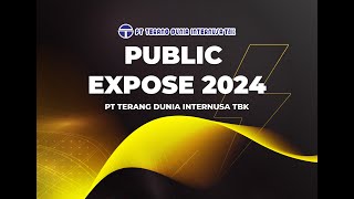 PUBLIC EXPOSE 2024  PT TERANG DUNIA INTERNUSA TBK [upl. by Cristiano]