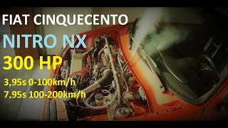 300HP NITRO FIAT Cinquecento RUN 11 sec on 14 mile 2nd [upl. by Anide]