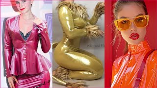 Stylish and very modern Latex leather outfits collection [upl. by Ainatit]