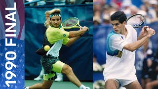 Pete Sampras vs Andre Agassi  US Open 1990 Final [upl. by Yelsel247]