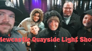 Newcastle Quayside Light Show New Years Eve 20232024 [upl. by Ilesara974]