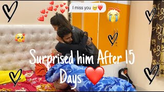 SURPRISED HIM AFTER 15 DAYS  SURPRISE VLOG FEAT Ayushyadav  SALONI MITTAL [upl. by Ennaed920]