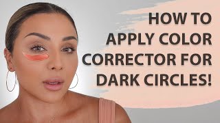 HOW TO APPLY COLOR CORRECTOR FOR DARK CIRCLES  NINA UBHI [upl. by Norabal]