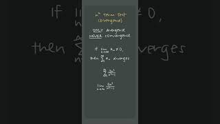 The nth term test 🚨ONLY🚨 determines divergence 🤓 apcalculus apcalc unit10 shorts [upl. by Desma]