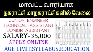 மாநகராட்சியில் வேலைவாய்ப்பு  Corporation municipality jobs 2024  Twadb  Dma  Cmwssb [upl. by Hcra]