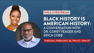 Black History is American History A Conversation with Dr Corey Yeager and Erica Cobb [upl. by Sirapal]