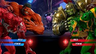 Red Hulk amp Carnage vs Venom amp Hulk Very Hard  Marvel VS Capcom  4K 60 FPS [upl. by Dnomad366]