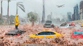 Mass Evacuation in Dubai Flash Flooding Destroys UAE World is Shocked [upl. by Akeemahs]