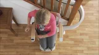 Acorn 180 Curved Stairlift Demonstration [upl. by Naerol]