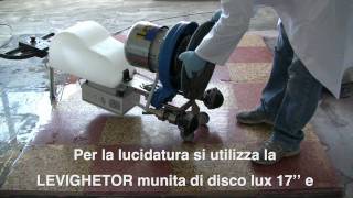 Levigatura e Lucidatura Graniglia con Klindex Levighetor 645  Video Corso Dimostrativo [upl. by Nicholl]