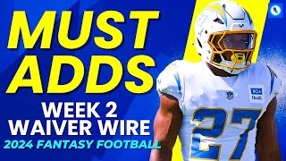 12 MUST ADD Waiver Wire Pickups For Week 2 Fantasy Football 2024 [upl. by Yasmeen172]