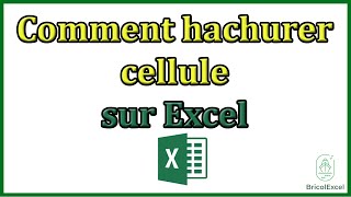 Comment hachurer une cellule sur Excel [upl. by Leid]