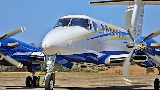 King Air 360 PSJCC Acionamento e Decolagem em Cachoeiro de Itapemirim ES 4K [upl. by Grega]