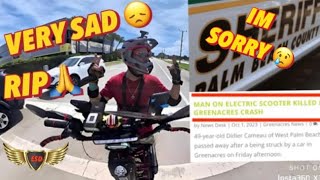 KILLED ON ELECTRIC SCOOTER on VSETT 10 SO SAD 😞PLEASE BE CAREFUL 🙏 WEAR PROTECTIVE GEAR Ride safe [upl. by Ennaeerb]